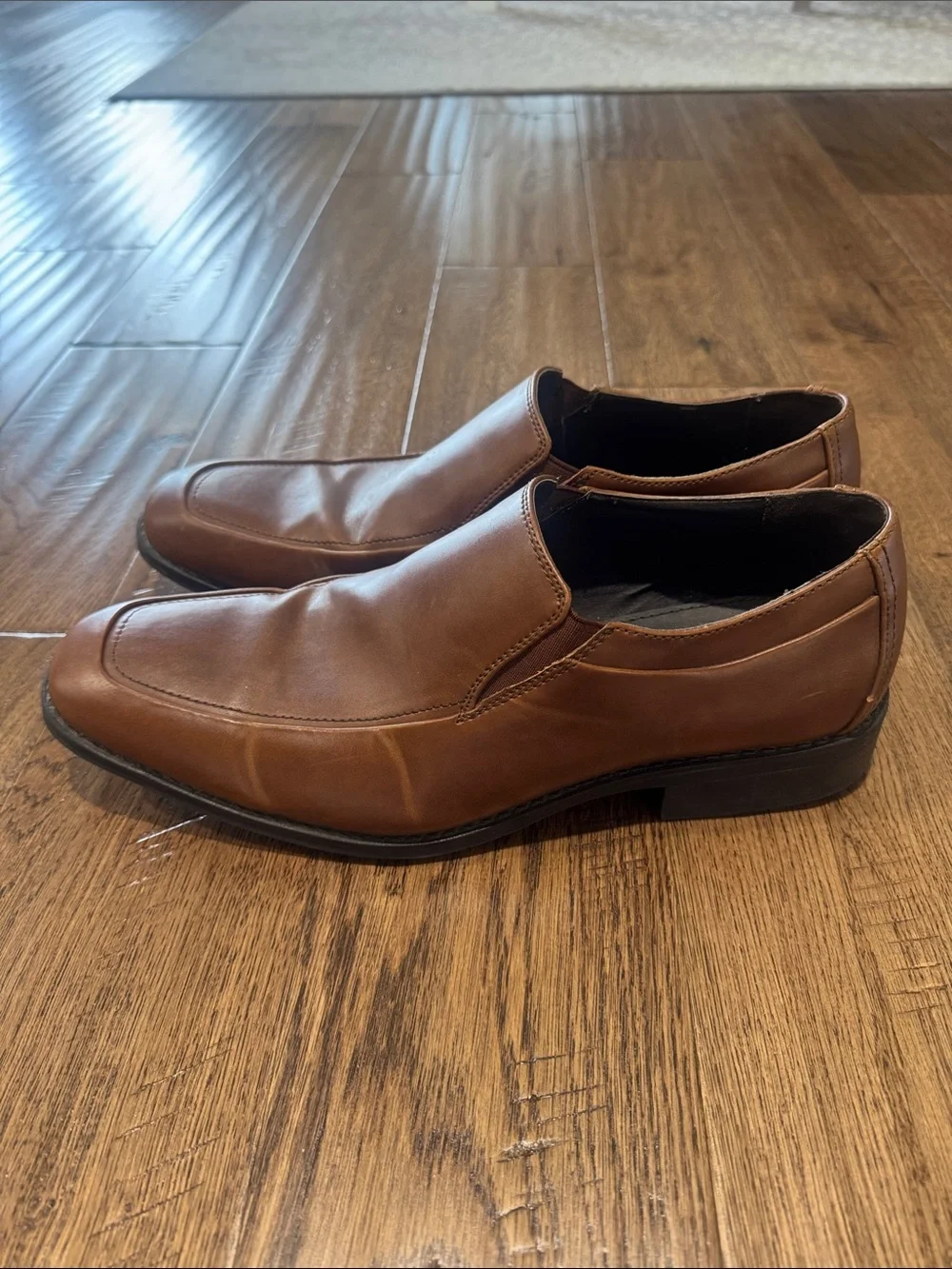 Apt. 9 Men's Tan Slip-On Leather Loafers 11M